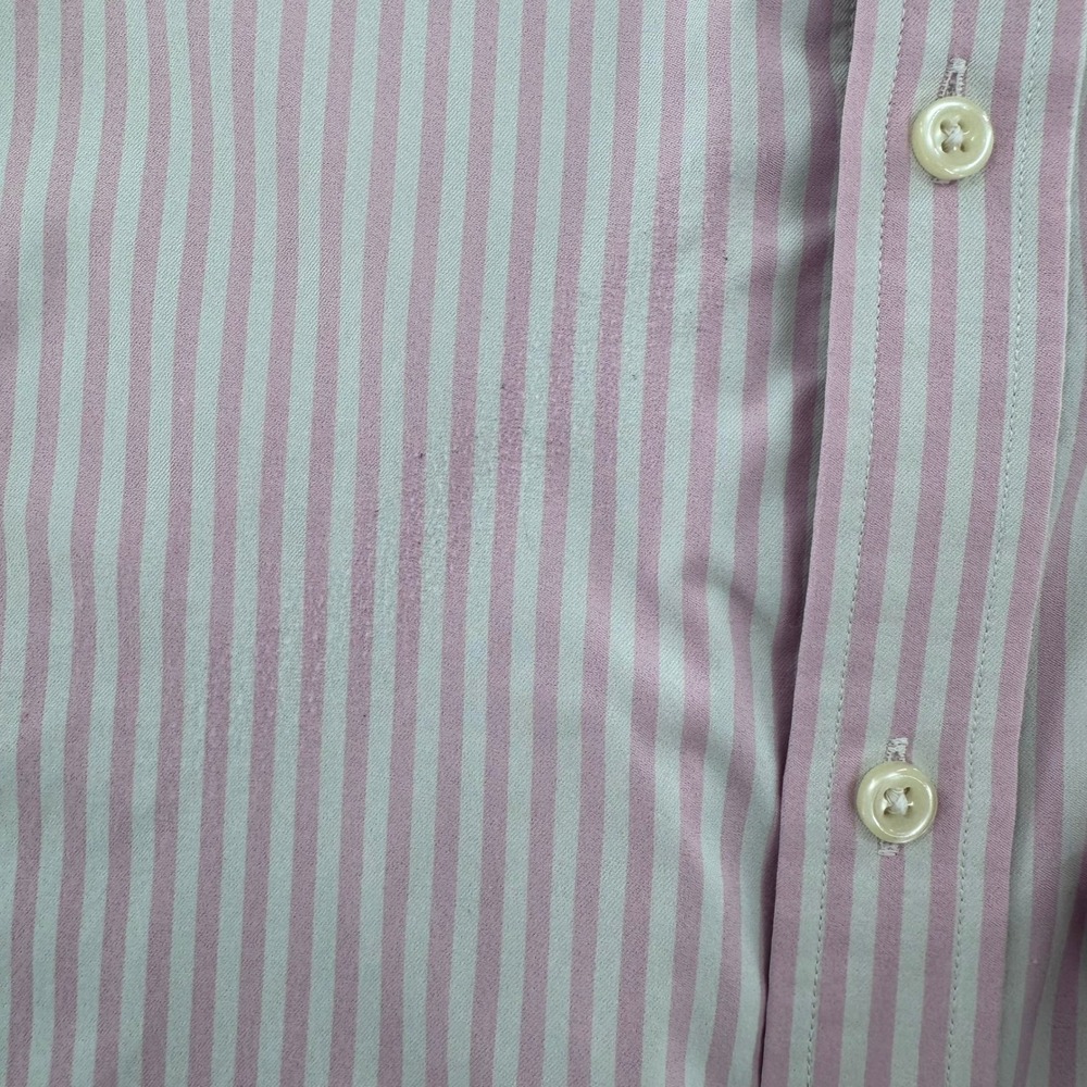 Ralph Lauren Mens XL Slim Fit Performance Shirt Pink White Striped Button Down - Picture 9 of 9
